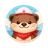 Cute flat cartoon deer face avatar icon with friendly expression for reviews section