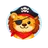 Cute flat cartoon raccoon face avatar icon with friendly expression for review block
